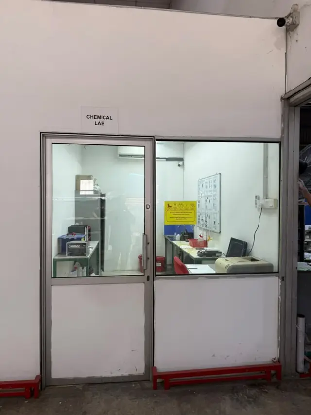 Lab room at the Standard Coating facility, Perai