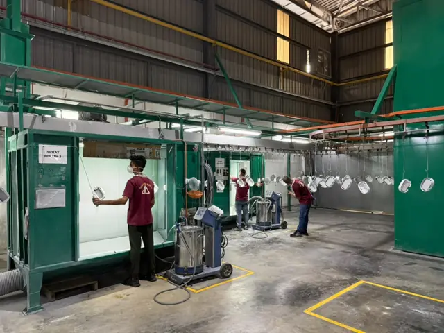 Manual Powder Coating Booth at the Standard Coating facility, Perai