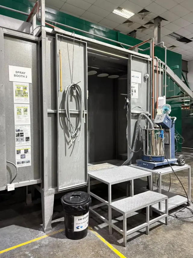 Powder Spray Booth with Access Steps at the Standard Coating facility, Perai