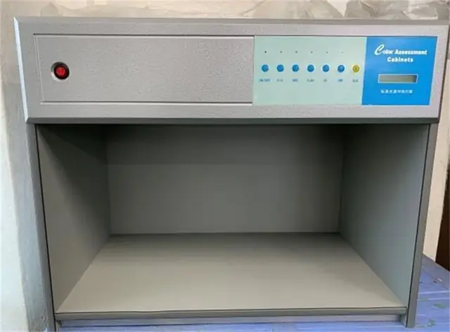 Color assessment cabinet at the Standard Coating facility, Perai