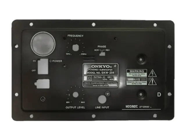 Rear Control Panel coated by Standard Coating